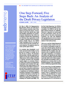 One Step Forward, Five Steps Back: An Analysis of the Draft Privacy Legislation