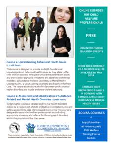 ONLINE COURSES FOR CHILD WELFARE PROFESSIONALS  FREE