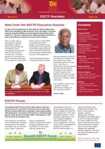 1 - EDCTP Newsletter April[removed]E D C T P Vol 9, No 2