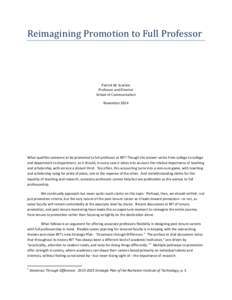 Academic administration / Titles / University governance / Professor / Tenure / Rochester Institute of Technology / Doctorate / Education / Knowledge / Academia