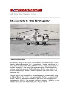 U.S. Coast Guard Aviation History  Sikorsky HO2S-1 / HO3S-1G 