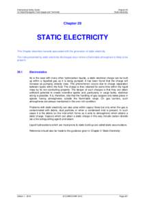 International Safety Guide for Inland Navigation Tank-barges and Terminals Chapter 29 Static electricity