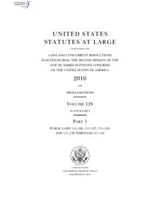 UNITED STATES STATUTES AT LARGE CONTAINING THE LAWS AND CONCURRENT RESOLUTIONS ENACTED DURING THE SECOND SESSION OF THE