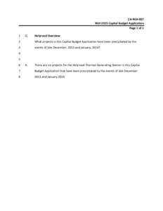 CA-NLH-007 NLH 2015 Capital Budget Application Page 1 of 1 1  Q.