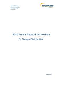 2015 Annual Network Service Plan St George Distribution June 2014  Table of Contents