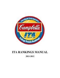 ITA RANKINGS MANUAL[removed] Table of Contents  Table of Contents ...…………...………………………………………………………….2