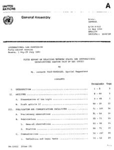 Fifth report on Relations between states and international organizations (second part of the topic)