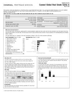 FUND FACTS  Counsel Global Real Estate Series A May 15, 2014