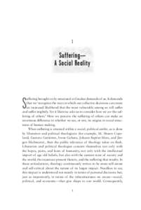 1  Suffering— A Social Reality  S