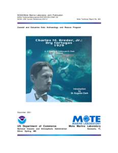 NOAA/Mote Marine Laboratory Joint Publication NOAA Technical Memorandum NOS NCCOS CCMA 150 NOAA LISD Current References[removed]Mote Technical Report No. 802