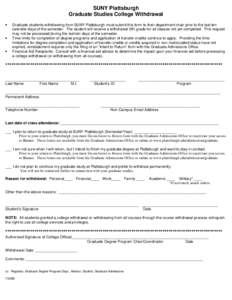 Microsoft Word - Graduate Withdrawal Form Revised 7-08.doc