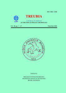 ISSN  0082 ‐ 6340   TREUBIA