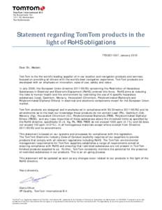 Microsoft Word - TTDOC11507 TomTom RoHS statement EN
