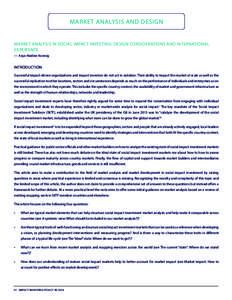 Investment / Economics / Funds / Social finance / Social economy / Impact investing / Collective investment scheme / Impact evaluation / Socially responsible investing / Financial economics / Finance / Financial services