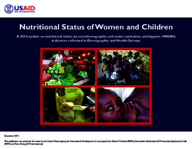 Nutrition / Health sciences / Self-care / Demographic and Health Surveys / Sanitation / Malnutrition / Drinking water / Anemia / Breastfeeding / Health / Medicine / Public health