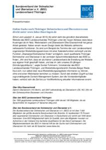 Bundesverband der Dolmetscher und Übersetzer e.V. (BDÜ) Landesverband Thüringen Presseinformation