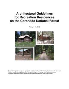 Architectural Requirements for Coronado National Forest Recreation Residences