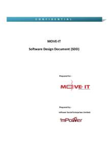 C O N F I D E N T I A L  MOVE-IT Software Design Document (SDD)  Prepared for -