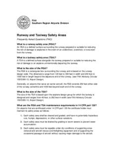 Runway and Taxiway Safety Areas