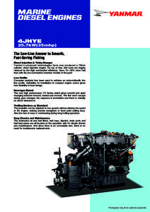 marine diesel engines 25.7kW(35mhp) The Low-Line Answer to Smooth, Fuel-Saving Fishing