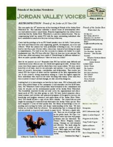 Jordan Valley Voices - Fall 2010 Newsletter