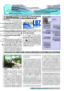 Universidad del Zulia Vicerrectorado Académico Sistema de Servicios Bibliotecarios y de Información SERBILUZ