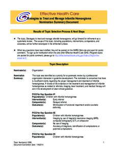 Topic 0590 Strategies to Treat and Manage Infantile Hemangioma NSD FINAL_SJ