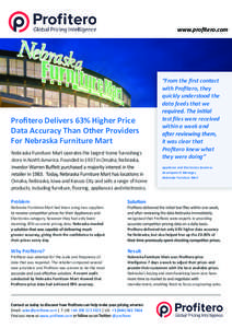 Profitero Customer Success Story - Nebraska Furniture Mart