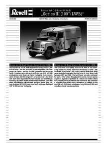 British 4x4 Off-Road Vehicle  „Series III (109