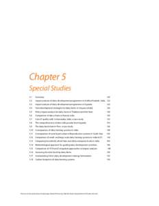 Chapter 5 Special Studies 5.1 Summary