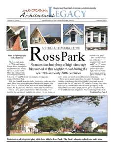 LEGACY  Exploring Eureka’s historic neighborhoods A rchitectural Volume 2, Issue 1