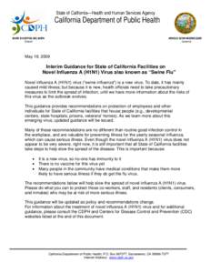 State of California—Health and Human Services Agency  California Department of Public Health MARK B HORTON, MD, MSPH Director