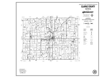 HIGHWAY AND TRANSPORTATION MAP  CLARKE COUNTY IOWA Prepared By