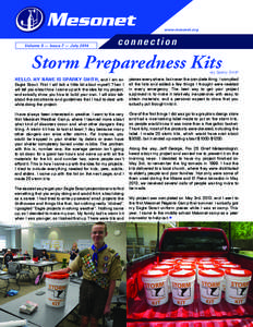 www.mesonet.org  Volume 5 — Issue 7 — July 2014 connection