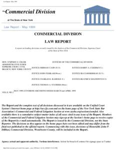 Law Report - May[removed]Commercial Division The
