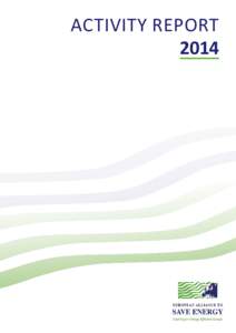 ACTIVITY REPORT 2014 Energy Efficiency Directive  Build a solid case