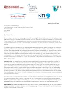 Nuclear Threat Initiative / Foreign minister / Nuclear Security Summit / Nuclear Non-Proliferation Treaty / International relations / Nuclear proliferation / Nuclear weapons