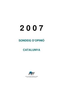 2007 SONDEIG D’OPINIÓ