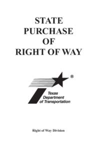 STATE PURCHASE OF RIGHT OF WAY  Right of Way Division