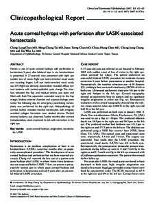 Acute corneal hydrops with perforation after LASIK-associated keratectasia