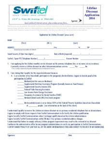    Lifeline Discount Application 2014	
  