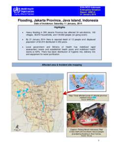 EHA-WCO-Indonesia Emergency Situation Report (ESR[removed]January[removed]Flooding, Jakarta Province, Java Island, Indonesia