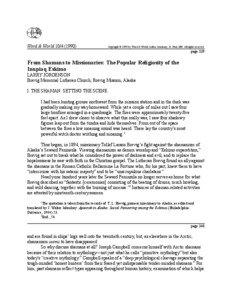 Religion / Shaman / Cultural anthropology / Silap Inua / Anthropology / Shamanism among Alaska Natives / Shamanism among Eskimo peoples / Anthropology of religion / Shamanism / Spirituality