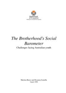 The Brotherhood's Social Barometer: challenges facing Australian youth