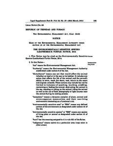Legal Supplement Part B–Vol. 53, No. 37–28th March, [removed]LEGAL NOTICE NO. 88 REPUBLIC OF TRINIDAD AND TOBAGO