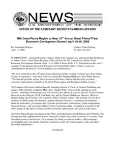 Microsoft Word[removed]10th Annual Great Plains Tribal Economic Development Summit
