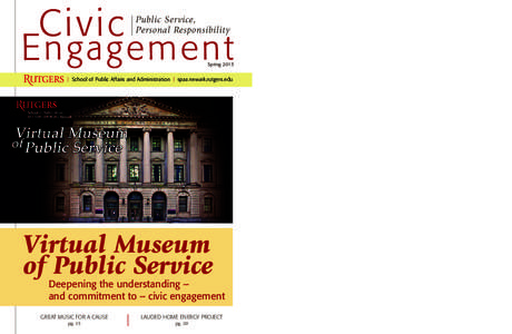 Rutgers University / Association of Public and Land-Grant Universities / Coalition of Urban and Metropolitan Universities / New England Association of Schools and Colleges / Rutgers–Newark / University of Massachusetts Amherst / Rutgers University School of Public Affairs and Administration / Civic engagement / Rutgers–Camden / Geography of New Jersey / New Jersey / Education in the United States