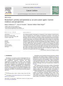 Bromelain’s activity and potential as an anti-cancer agent: Current evidence and perspectives