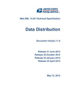 Mail.XML 12.0A Technical Specification  Data Distribution Document Version[removed]Release 31 June 2012