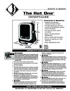 The Hot One  ® OWNER’S GUIDE